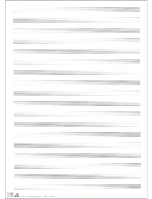 Notenpapier Siestrop mit Hilfslinien